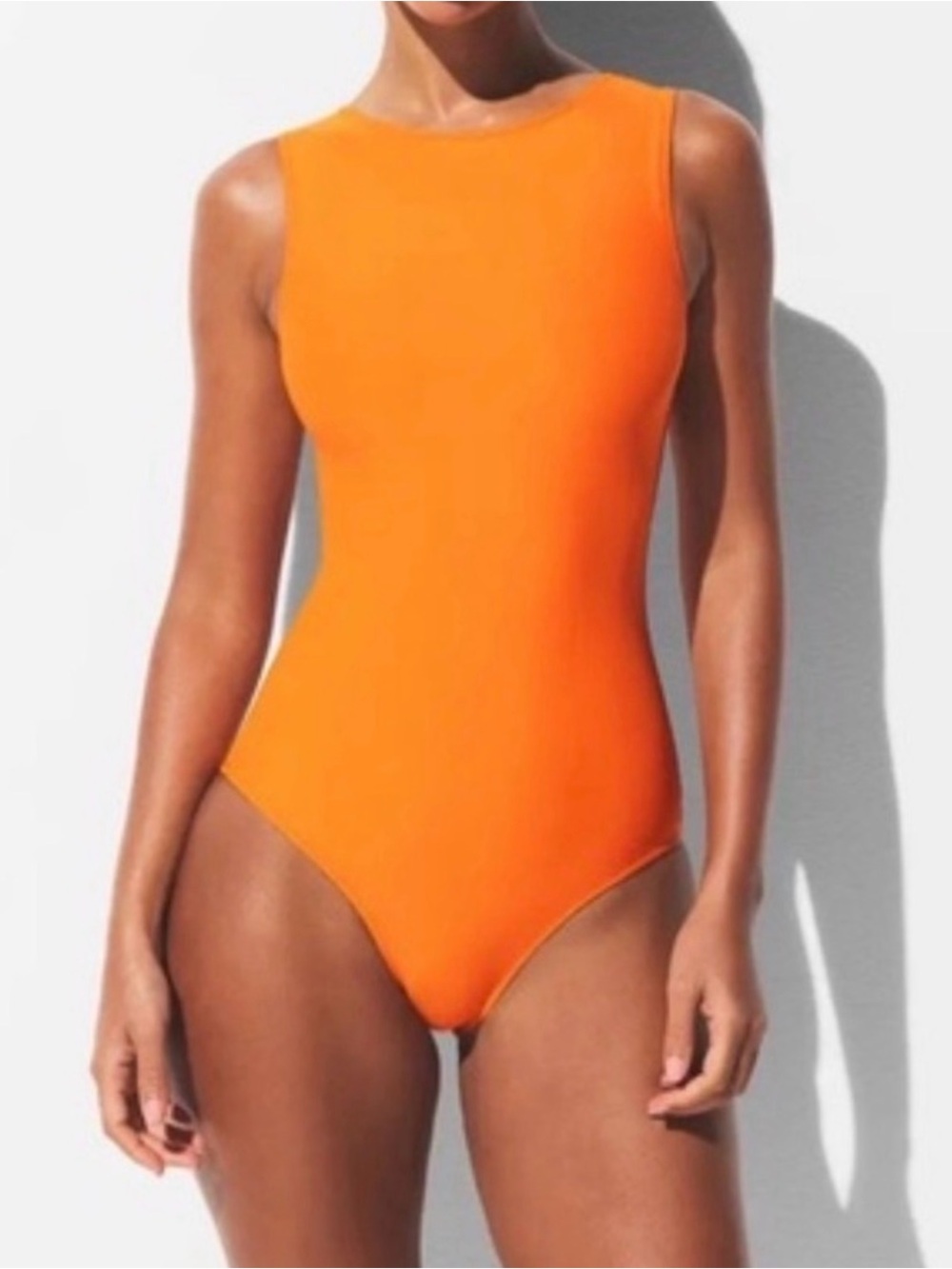 🧡 SKIMS Signature Swim High Neck One Piece Swimsuit | Tangerine | 2X | NWT